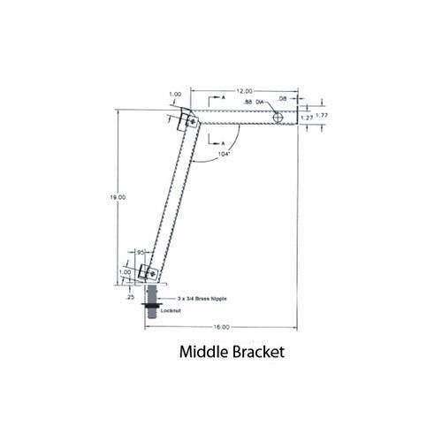 Marsal and Sons 108-B Marsal Sneezeguard Middle Bracket