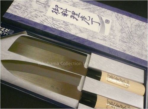 New Japanese &#034;Shimomura&#034; Brand Chef&#039;s Kitchen &#034;Hocho&#034; Knife Set/ Made in Japan