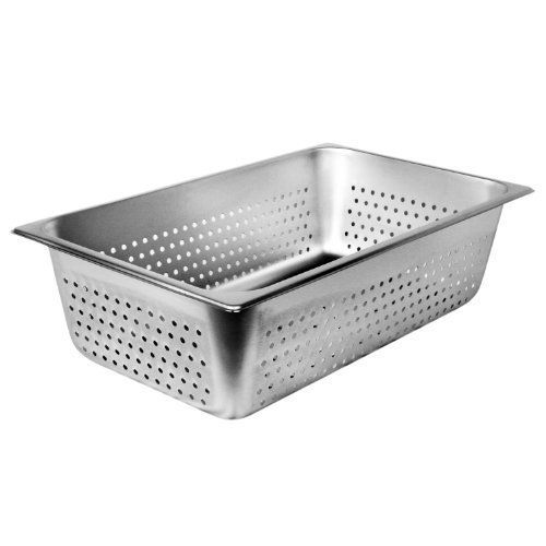 New excellante full size 6-inch deep perforated 24 gauge steam pans for sale