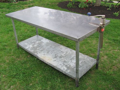 30x72 Work Table Heavy Duty Stainless Steel With Edlund Can Opener 6&#039; Commercial