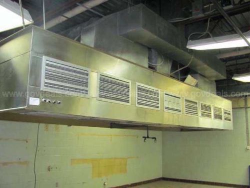 Stainless Steel Vent Hood w/ Return Air Ducting/Vents and Light Fixtures - Clean