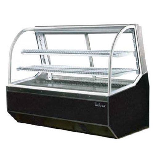 Turbo td-5r curved glass deli case, sloped rear doors for product access, (2) ad for sale