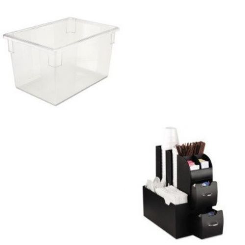 KITEMSCAD01BLKRCP3301CLE - Value Kit - Rubbermaid-Clear Food Boxes; 21 1/2 Gallo