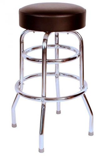 Bar stool swivel black 30 inch vinyl restaurant style  retro look set of 2 new for sale