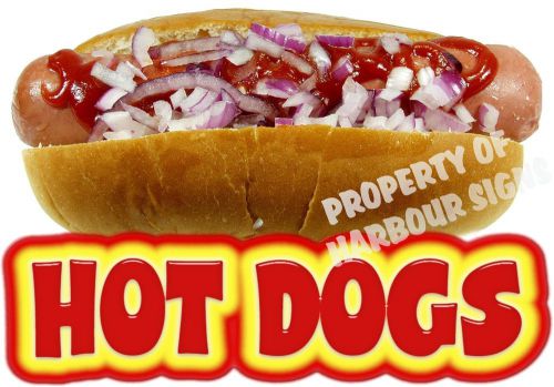 Hot Dogs Dog Concession Food Truck Van Menu Vinyl Sign Sticker Decal 8&#034;