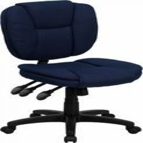 Flash furniture go-930f-nvy-gg mid-back navy blue fabric multi-functional ergono for sale