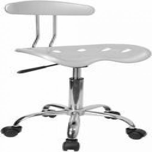 Flash Furniture LF-214-SILVER-GG Vibrant Silver and Chrome Computer Task Chair w