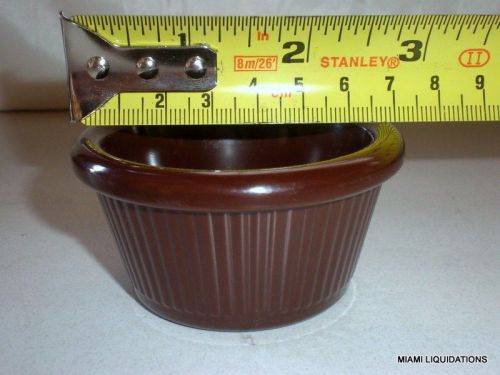 Lot of 48 2oz fluted ramekin carlisle s279-69  chocolate brown bpa free for sale