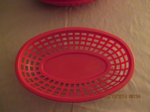 Red Serving Baskets 7pcs   9.5 inches long