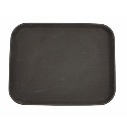 Winco tfg-1814n deluxe rectangular fiberglass non-slip tray, brown 14&#034; x 18 for sale