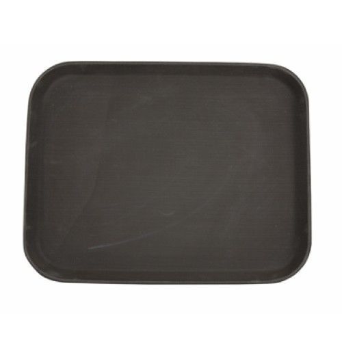 Winco TFG-1814N Deluxe Rectangular Fiberglass Non-Slip Tray, Brown 14&#034; X 18