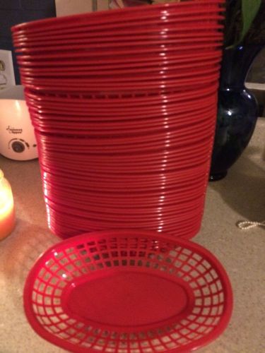 52 Red Picinic Food Trays