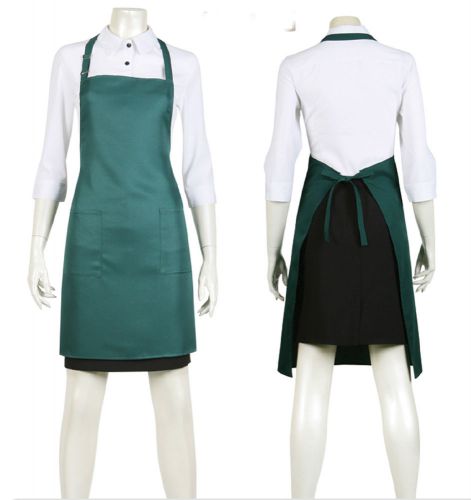 new bluegreen barista bakery waiter server aprons with 2front pocket chef69x72cm