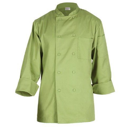 Chef Works Basic Colored Chef Coat Lime SIZE LARGE L  NWT