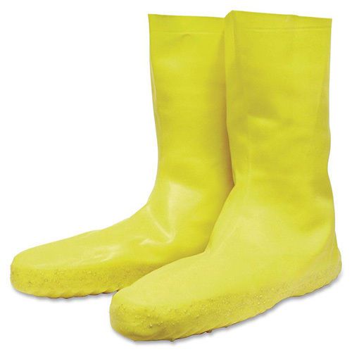 Honeywell Disposable Latex Booties Large Slip-Resistant Yellow. Sold as 1 Pair