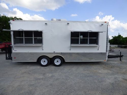 Concession trailer 8.5&#039;x20&#039; white - event food catering enclosed kitchen for sale