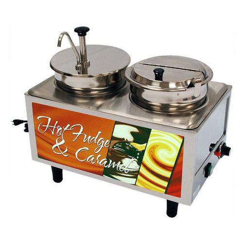 Benchmark usa 51073h hot fudge / caramel warmer 1 pump, 1 ladle / lid for sale