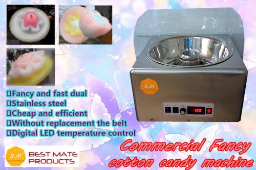 New 1100W Fancy Electric Commercial Cotton Candy Floss Machine Maker Party Store