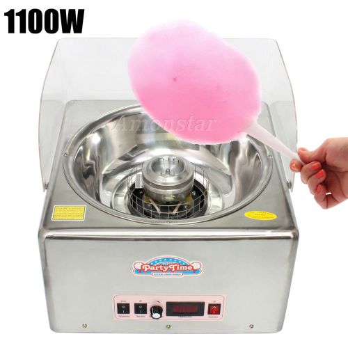 Automatic Heating Electric Commercial Candy Floss/Cotton Candy Machine W/ Cover