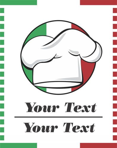 Custom Decal 14&#034; Chef Catering Concession Food Trucks Restaurant Vinyl Menu Sign