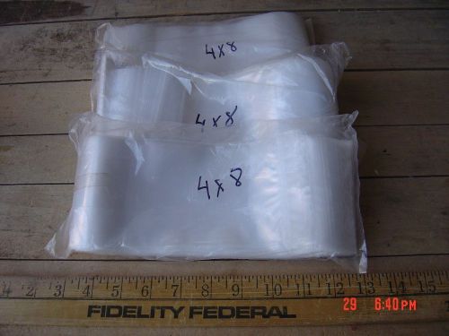 300 LDPE 4x8 CLEAR Zip Lock Plastic Bags Ziplock