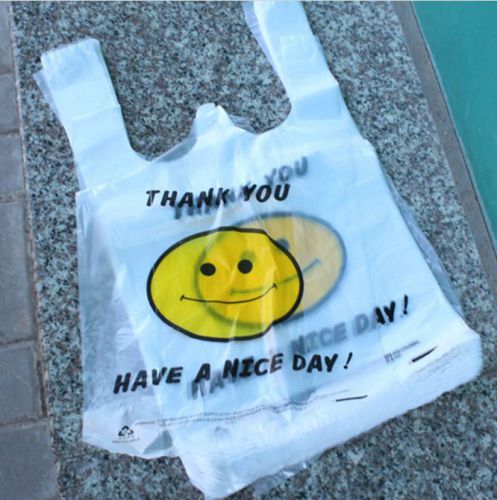 Wholesale Plastic handbags Shopping Bags/Supermarket Smile Pattern  26*40cm