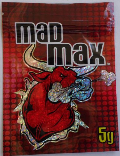 100* Mad Max EMPTY Mylar ziplock bags (good for crafts incense jewelry)