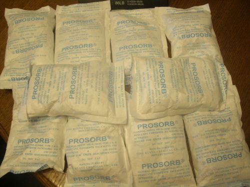 Lot of 25 large 5oz bag prosorb clay desiccant for dehumidification for sale