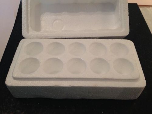 Styrofoam shippers/containers for 10ml vials. 10pack for sale