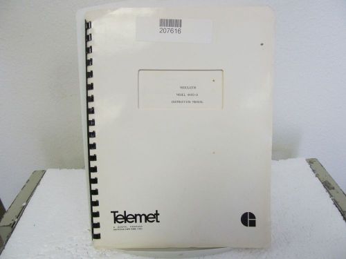 Telemet 4400-D Modulator Instruction Manual w/schematics and parts list