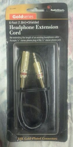 NEW/UNOPENED Headphone Exension Cord (6ft) Gold Series from Radioshack