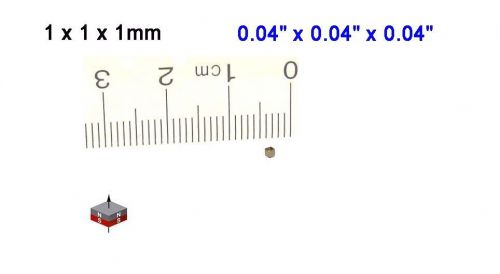 50pcs of  N52 1x1x1mm Neodymium (Rare Earth) Block Magnets