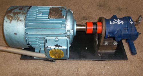 7.5 hp ls leroy-somer electric motor 213t 3 phase 230/460 volt w/ hydraulic pump for sale