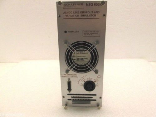 Schaffner Teseq NSG 603G AC/DC Line Dropout and Variation Sim Module for NSG600