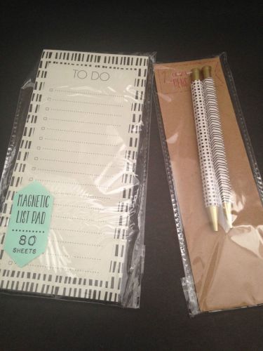magnetic to do list notepad, including zebra ballpoint pen set, free shipping