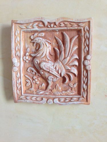concrete roosters pair plaques/handmade/all colors/7x7/cast stone/deoration