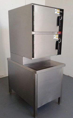 Groen steamer electric convection 2 cavities atmospheric hy- 6e 208v 1ph or 3ph for sale