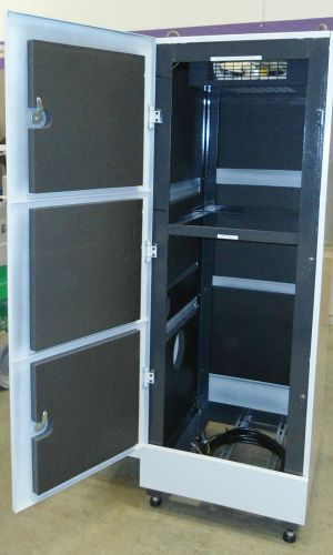 Cabinet - heavy duty metal on wheels w/lock-down bolts. sound padding on frames. for sale