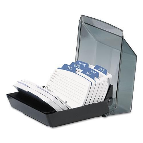 NEW ROLODEX 67093 Petite Covered Tray Card File Holds 250 2 1/4 x 4 Cards, Black
