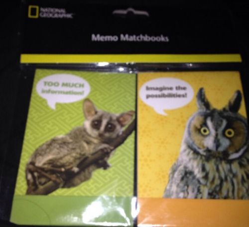New 3&#034; x 5&#034; 2 Count National Geographic Memo Matchbooks