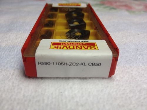 SANDVIK R590-1105H-ZC2-KL CB50 ** 5 CBN INSERTS **