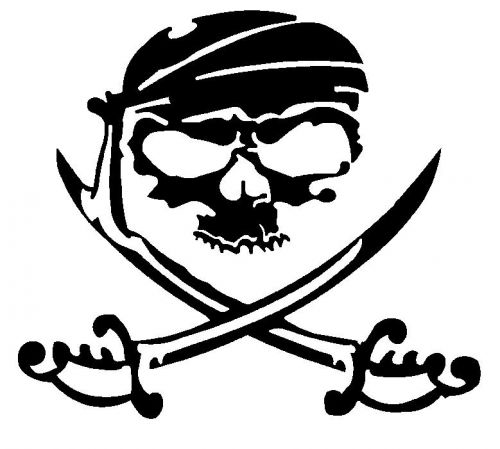 Pirate with swords DXF file for CNC laser, plasma cutter,or router
