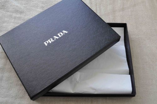Box Only Auth PRADA Black Gift Box 9 &#034; L x 7 &#034; W