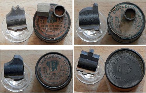 Walker-turner moulding cutters (4) drill press &amp; spindle shapers for sale