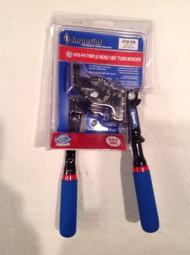 New imperial triple head 180° tube tubing bender 3/16&#034; 1/4&#034; 5/16&#034; 3/8&#034; od 470fh for sale