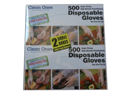 1000 disposable gloves (500 ct. x 2 boxes) - fda approved, free shipping, new for sale