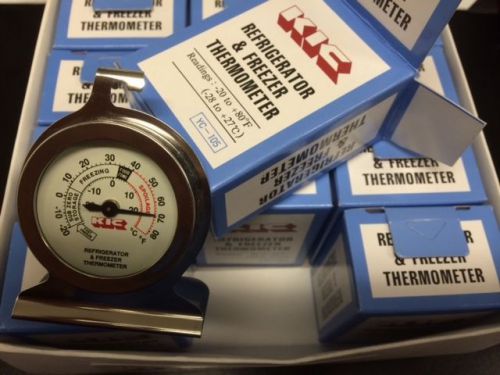 12 KIC TruTemp Refrigerator/Freezer Dial Type Stainless Thermometer (lot of 12)