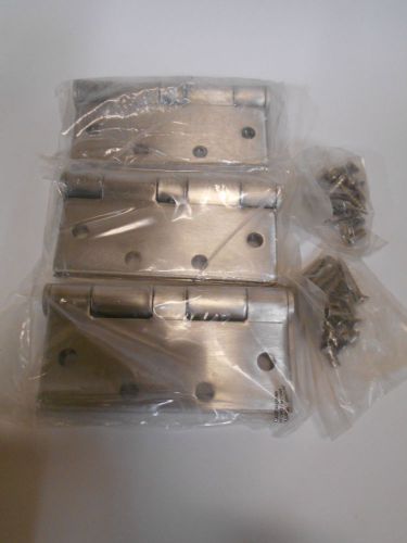 X3 stanley 5&#034; x 4.5&#034; cb199 nrp stainless steel heavy weight hinges satin finish for sale