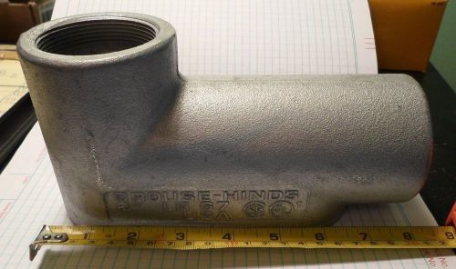 2&#034; crouse-hinds lb67 rigid conduit outlet body threaded form 7 feraloy condulet for sale