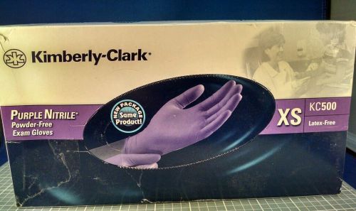 Kimberly Clark 55080 KC500 100 Extra Small Purple Nitrile-Xtra Exam Gloves